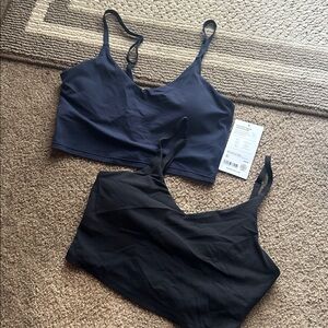 Athleta elation v-neck longline bras